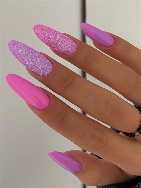 65+ Fabulous Pink Glitter Nails You’ll Love | Pink glitter nails ...