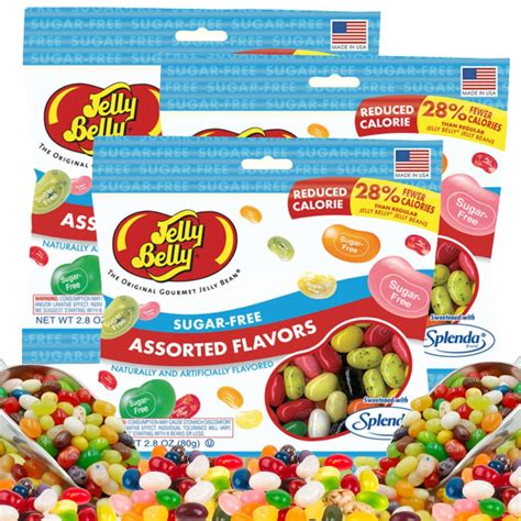Jelly Belly – Granos surtidos de gelatina sin azúcar, dulces sin azúcar