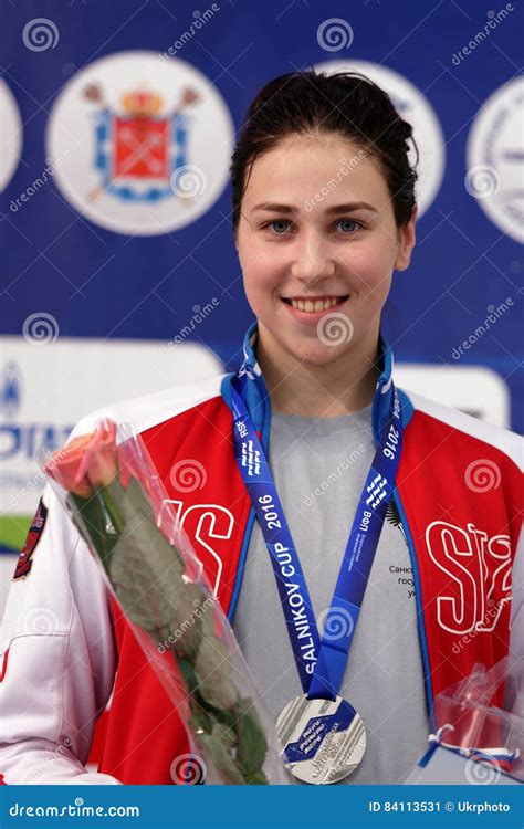 Silver Medalist of Salnikov Cup Sofia Andreeva Editorial Photo - Image ...