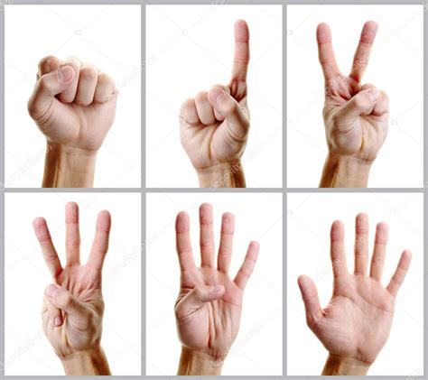 Pictures : hands showing numbers | Hands showing numbers — Stock Photo ...