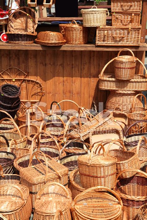 wicker baskets stock photo royalty  freeimages
