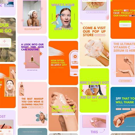 Bright & Bold Social Media Templates | Canva Template Pack for Skincare