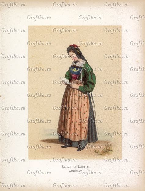 Девица из кантона Люцерн за чтением (Зутер Якоб, 1840) — гравюры и ...