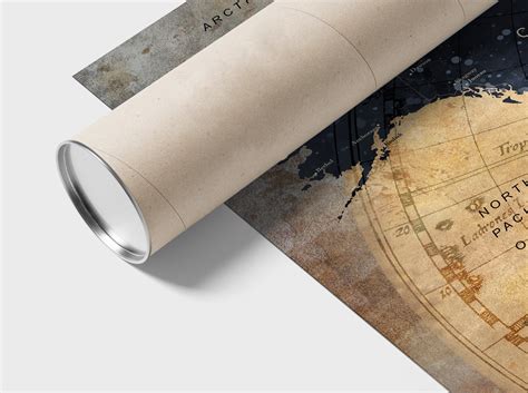 Extra Large Wall Art World Map Watercolor Poster Print Beige and Navy ...