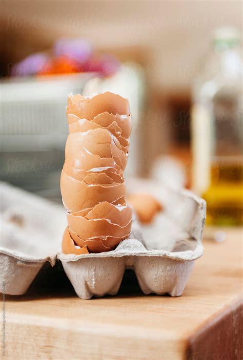 "Egg Shells" by Stocksy Contributor "Raymond Forbes LLC" - Stocksy