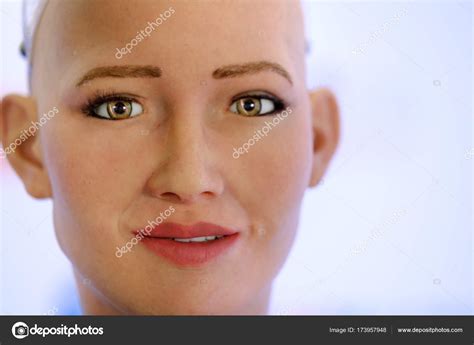 Sophia humanoid robot at Open Innovations Conference at Skolokovo ...