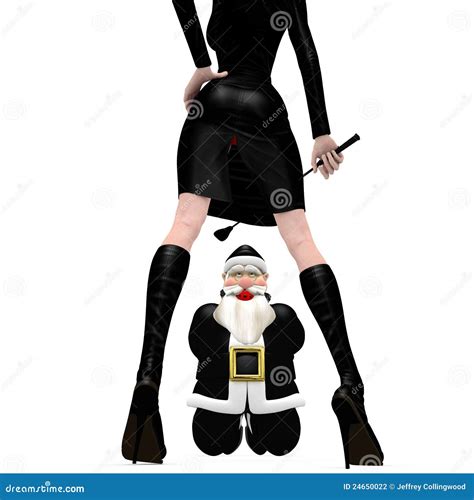 Santa in Black - Bondage stock illustration. Illustration of humbug