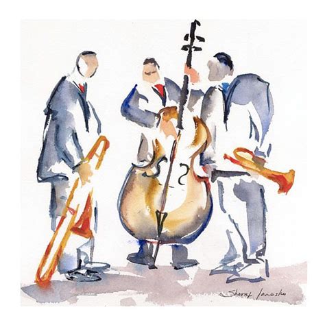 Jazz Musicians Watercolor Print, Musician Watercolor Giclee ...