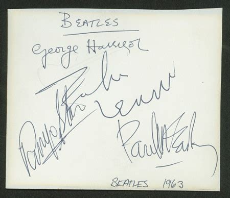 The Beatles 1963 Signed Album Page