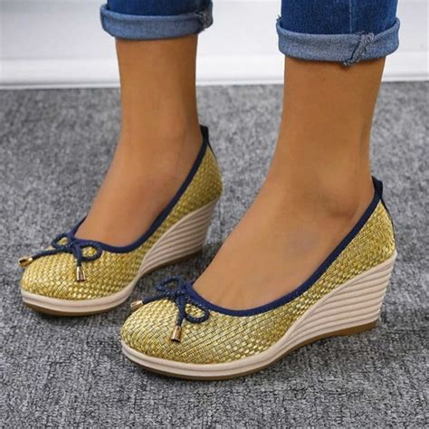 BELLZELY Wide Width Women Shoes Clearance Women's Plus-size Wedge With ...