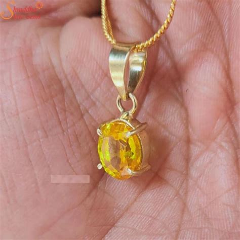 Natural Yellow Sapphire Pendant | Certified Pukhraj Pendant