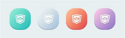 Trust solid icon in flat design style. Shield signs vector illustration