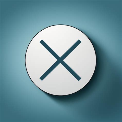 Premium AI Image | a white button with an x on it