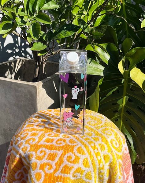 17oz Kuromi & My Melody Milk Carton Bottle | Cute Kuromi Cup | Sanrio