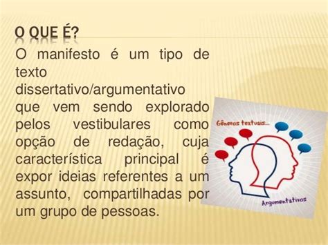 O Que É Um Manifesto - Produção Textual - Manifesto