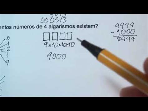Menor Número Com 4 Algarismos Diferentes - Análise combinatória números de quatro algarismos distintos - YouTube