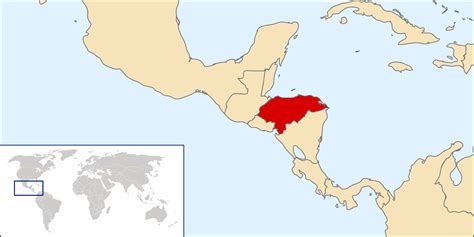 honduras location map location map  honduras vidianicom maps