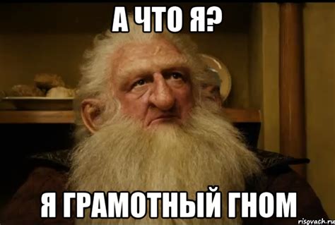 а что я? я грамотный гном, Мем Балин - Рисовач .Ру