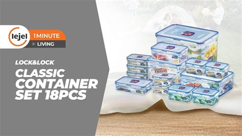 LOCK & LOCK - CLASSIC CONTAINER SET 18PCS - YouTube