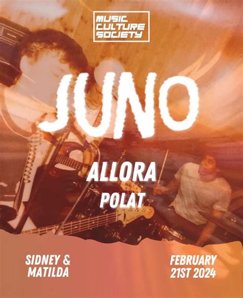 MUSIC CULTURE PRESENTS JUNO, ALLORA AND POLAT at Sidney & Matilda ...