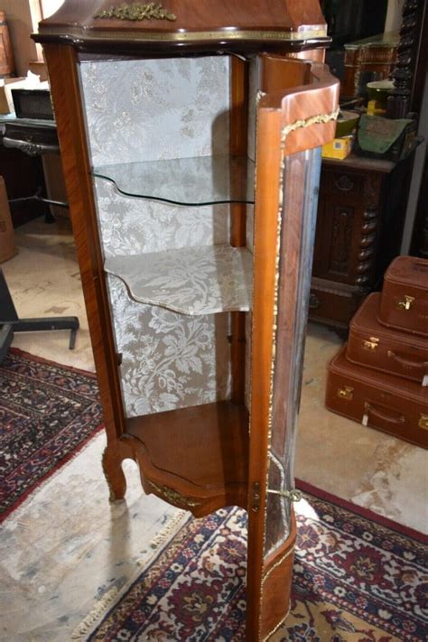 Vintage Louis XV Style Curio Corner Display Cabinet - The Green Scene ...