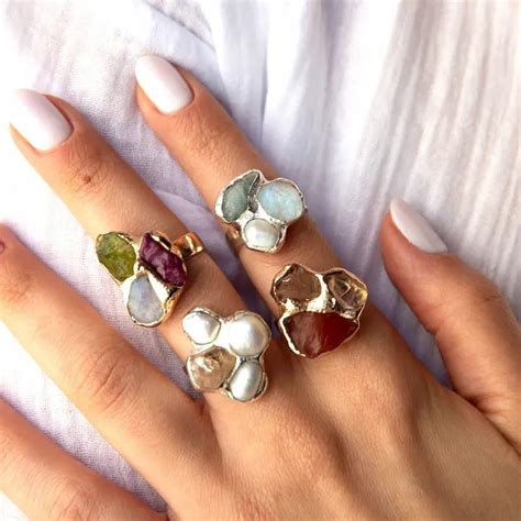 Raw Gemstone Jewelry by InbalMishan / The Beading Gem