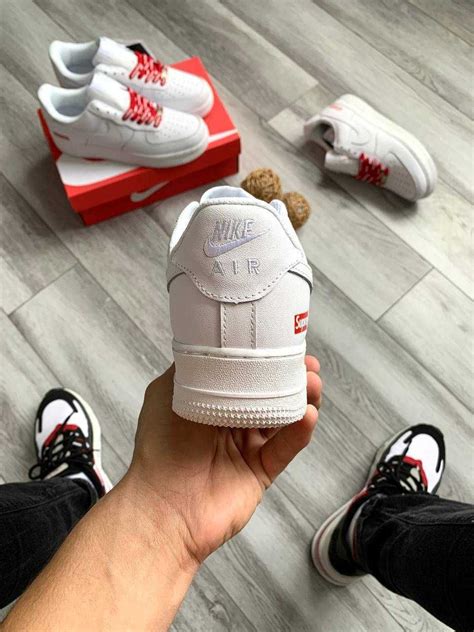 Кросівки Чоловічі Найк Найки Nike Air Force 1 Supreme All White: 1 800 ...