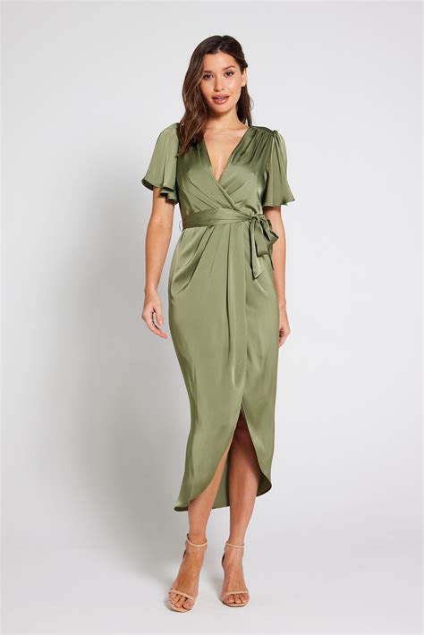 olive green wedding guest dress 10