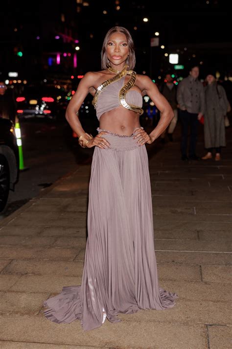 MICHAELA COEL Arrives at Moet & Chandon Event in New York 12/05/2022