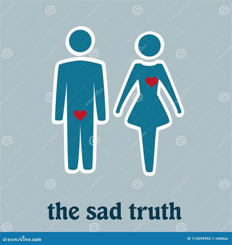 Difference between Man and Woman in Love Stock Illustration ...