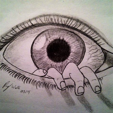 Creepy Eye Drawing at PaintingValley.com | Explore collection of Creepy ...