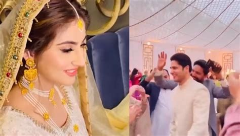 happy groom arez ahmed dances  nikkah  hiba bukhari