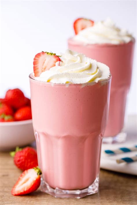 Thick Strawberry Milkshake Recipe - Nurtured Homes
