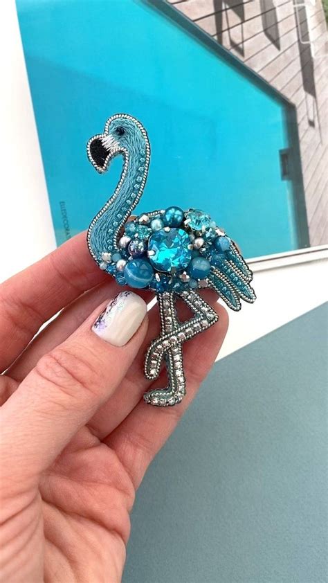 🖤Handmade Brooches on Instagram: “#брошьфламинго” | Брошь, Фламинго
