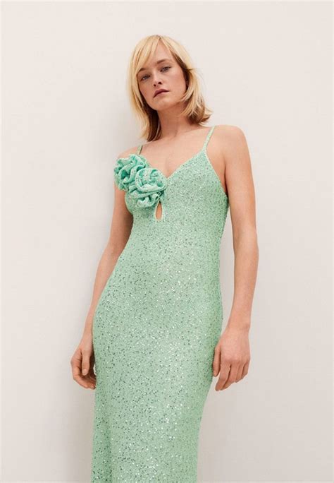 Платье Mango FIRENZE, Exclusive online, цвет: зеленый, RTLADM616901 ...