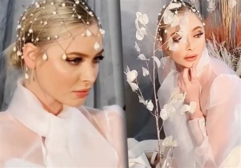 Шишкова восхитила фанатов в полупрозрачной блузе и жемчужной вуали | WOMAN