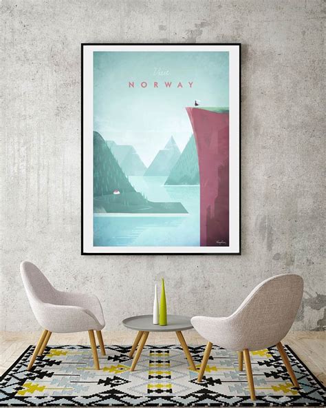 Norwegia - fiordy i klif Preikestolen - plakat - Sklep z plakatami