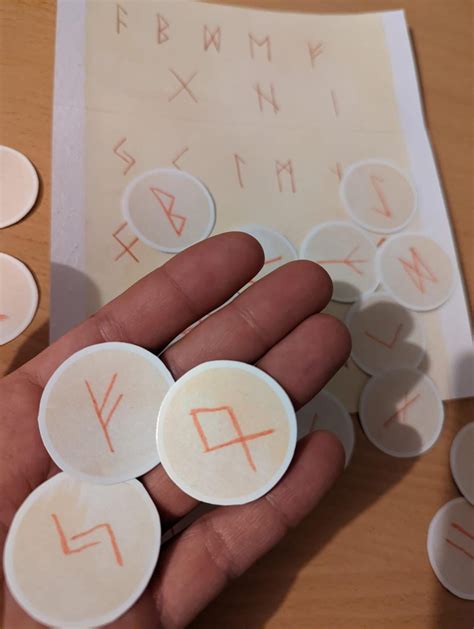 I made some runic alphabet stickers from my watercolour painting ...