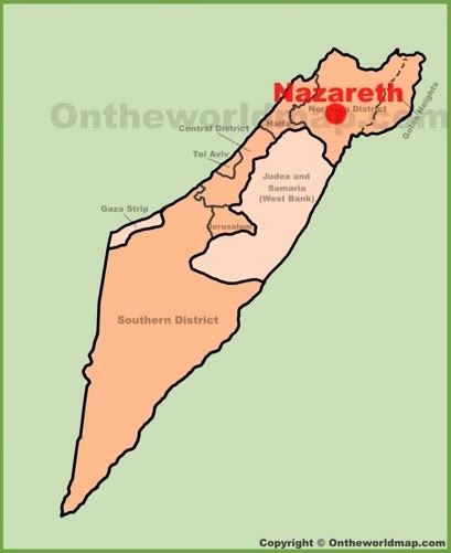 Nazareth Maps | Israel | Maps of Nazareth (Na'tzeret)