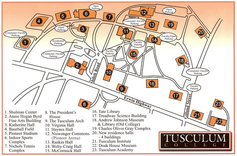 Tusculum College Campus Map - 60 Shiloh Rd Greeneville TN 37743 • mappery