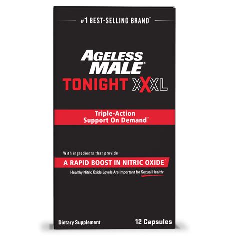 Ageless Male Tonight XXXL Nitric Oxide Booster Supplement, 12 Capsules