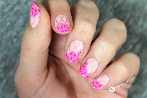 Uñas Decoradas Rosa Chicle