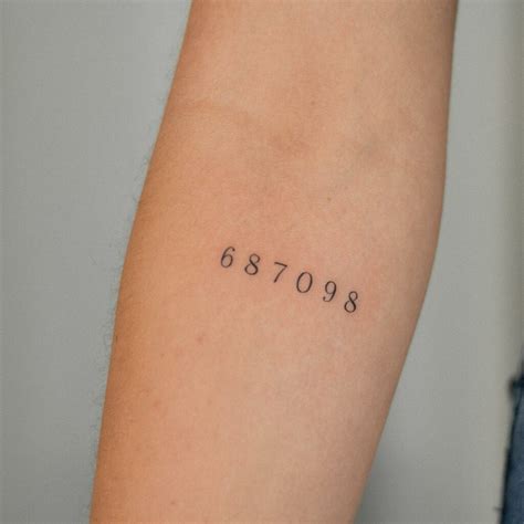 cool number tattoos