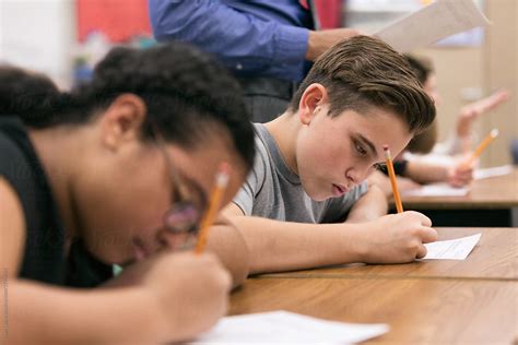 "Classroom: Students Busy Taking Quiz During Class" by Stocksy ...