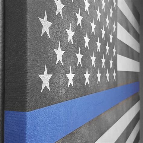 thin blue  flag etsy
