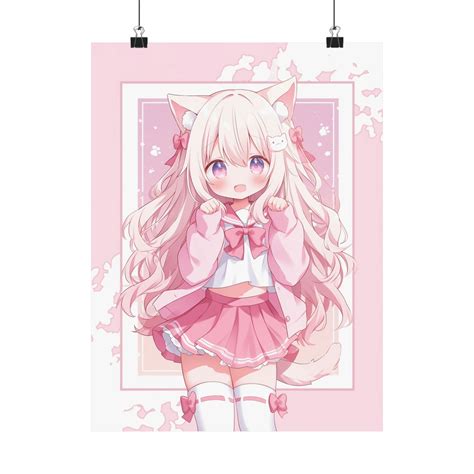 Kawaii Poster Kawaii Girl Poster Kawaii Wall Art Anime Poster Manga