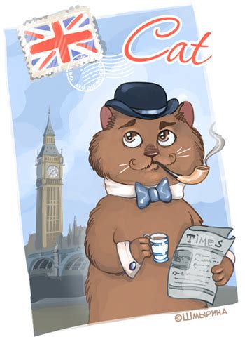 Иллюстрация Кот англичанин в стиле 2d | Illustrators.ru