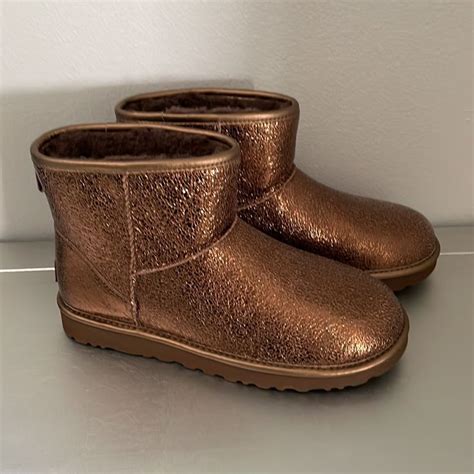 UGG Classic Mini Metallic Sparkle in Bronze in 2023 | Ugg classic mini ...