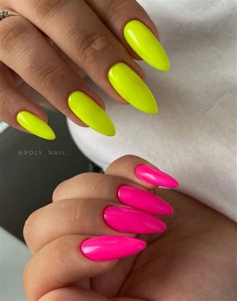 Неоновые ногти, фуксия и салатовый | Neon nails, Purple nails, Nails