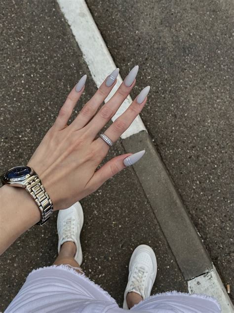 Маникюр матовый серый | Chic nails, Nails, Photo and video